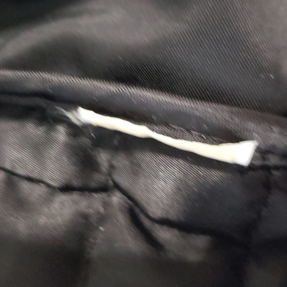 Gap Quilted Jacket Women Medium Black Pockets Motorcycle Bikercore Y2K Retro - Picture 4 of 15